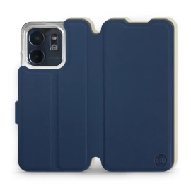 Etui Soft Touch do Infinix Smart 9 - wzór Głęboki granat z platyną