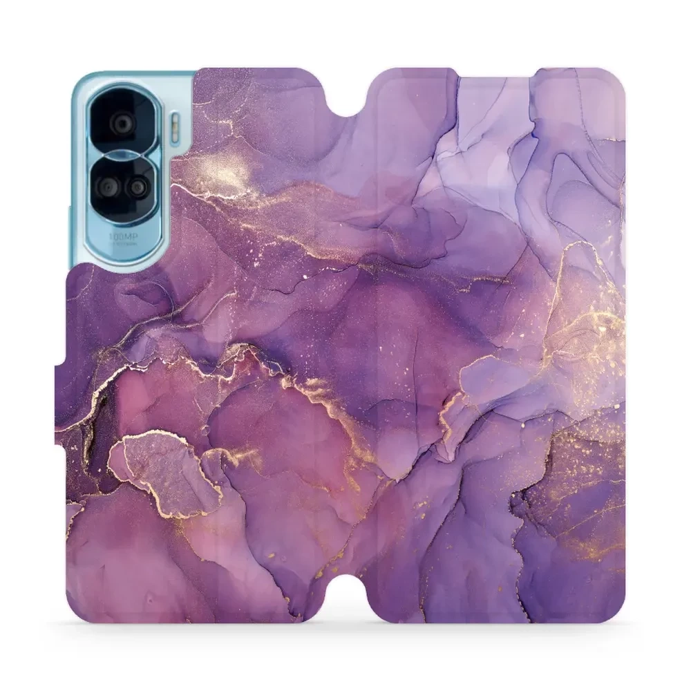 Mobiwear Book, ochrona ekranu, magnetyczne zapięcie, silikonowa wkładka, bezpieczeństwo, fioletowy