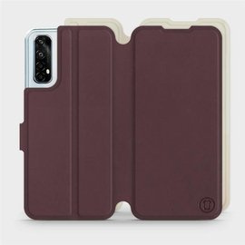 Etui Soft Touch do Realme 7 - wzór Matowy burgund z platyną