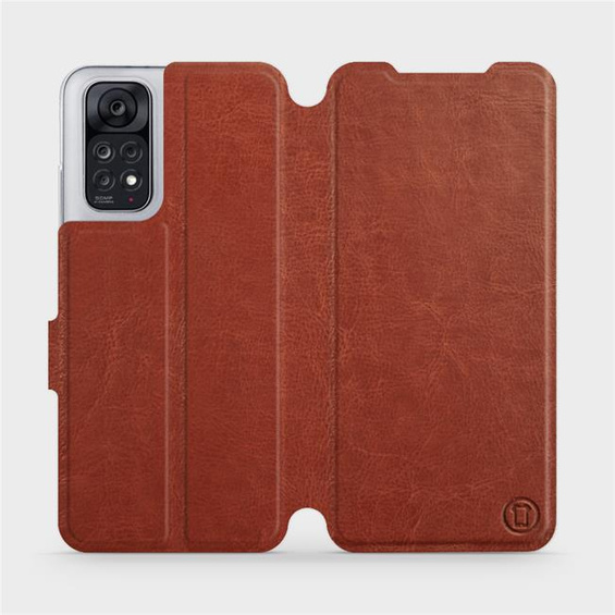 Etui do Xiaomi Redmi Note 11S - wzór Brown&Orange