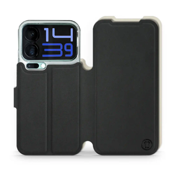 Etui Soft Touch do Xiaomi 17 Pro Max - wzór Satynowa czerń z platyną