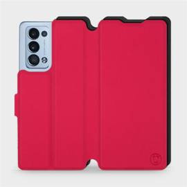 Etui Soft Touch do OPPO Reno 6 Pro 5G - wzór Żywa czerwień z czernią