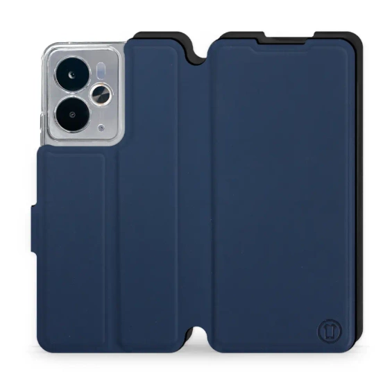 Etui Soft Touch do Realme 14T 5G - wzór Głęboki granat z czernią
