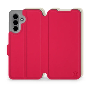 Etui Soft Touch do Samsung Galaxy A36 5G - wzór Żywa czerwień z platyną