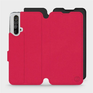 Etui Soft Touch do Realme X3 SuperZoom - wzór Żywa czerwień z czernią