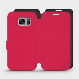 Etui Soft Touch do Samsung Galaxy S7 Edge - wzór Żywa czerwień z czernią