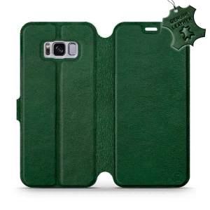 Etui ze skóry naturalnej do Samsung Galaxy S8 Plus - wzór Green Leather