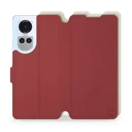 Etui Soft Touch do OPPO Reno 10 5G - wzór Zachodząca czerwień z platyną