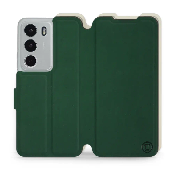 Etui Soft Touch do Realme C71 - wzór Miejska zieleń z platyną