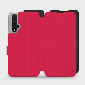 Etui Soft Touch do Huawei Honor 20 - wzór Żywa czerwień z czernią