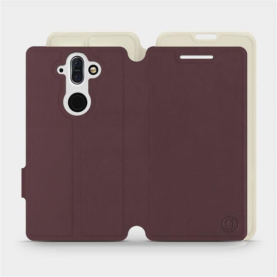 Etui Soft Touch do Nokia 8 Sirocco - wzór Matowy burgund z platyną