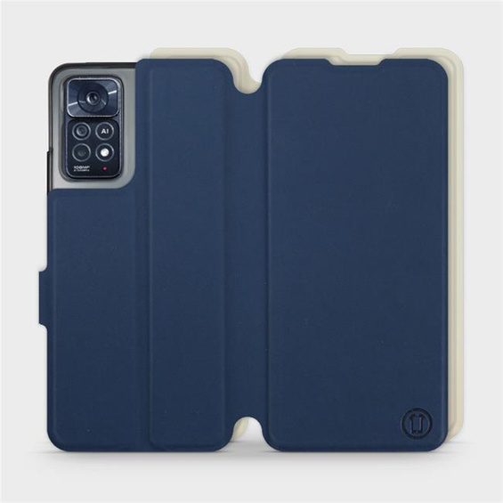 Etui Soft Touch do Xiaomi Redmi Note 11 Pro 5G - wzór Głęboki granat z platyną