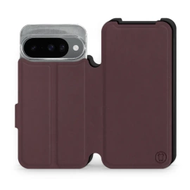 Etui Soft Touch do Google Pixel 10 - wzór Matowy burgund z czernią