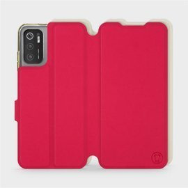 Etui Soft Touch do Xiaomi POCO M3 Pro 5G - wzór Żywa czerwień z platyną