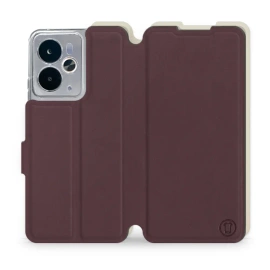 Etui Soft Touch do Realme 14 5G - wzór Matowy burgund z platyną