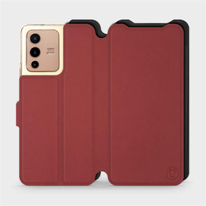 Etui Soft Touch do Vivo V23 5G - wzór Zachodząca czerwień z czernią