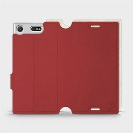 Etui Soft Touch do Sony Xperia XZ1 Compact - wzór Zachodząca czerwień z platyną