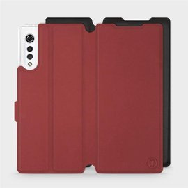 Etui Soft Touch do LG Velvet - wzór Zachodząca czerwień z czernią