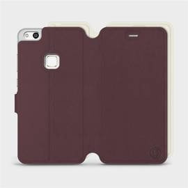 Etui Soft Touch do Huawei P10 Lite - wzór Matowy burgund z platyną