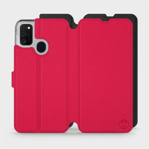 Etui Soft Touch do Samsung Galaxy M21 - wzór Żywa czerwień z czernią