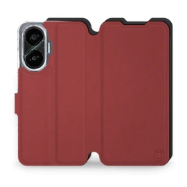 Etui Soft Touch do Xiaomi POCO F7 - wzór Zachodząca czerwień z czernią