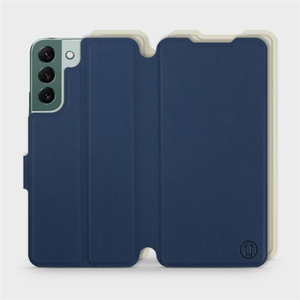 Etui Soft Touch do Samsung Galaxy S22 Plus - wzór Głęboki granat z platyną