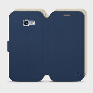 Etui Soft Touch do Samsung Galaxy A5 2017 - wzór Głęboki granat z platyną