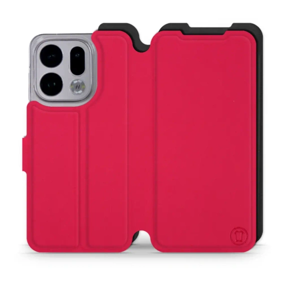 Etui Soft Touch do OPPO Find X9 - wzór Żywa czerwień z platyną