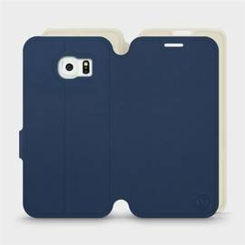 Etui Soft Touch do Samsung Galaxy S6 Edge - wzór Głęboki granat z platyną