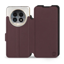 Etui Soft Touch do Realme 13 Pro - wzór Matowy burgund z czernią