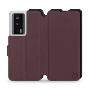 Etui Soft Touch do Xiaomi POCO F5 Pro - wzór Matowy burgund z czernią
