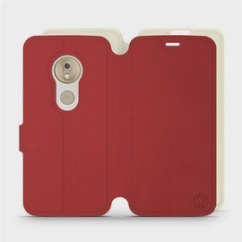 Etui Soft Touch do Motorola Moto G7 Play - wzór Zachodząca czerwień z platyną