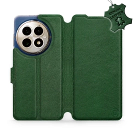 Etui ze skóry naturalnej do OnePlus 13 - wzór Green Leather