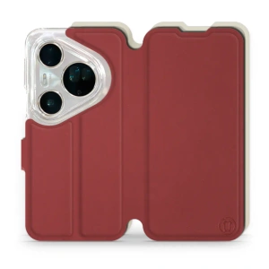 Etui Soft Touch do Huawei Pura 80 Ultra - wzór Zachodząca czerwień z platyną