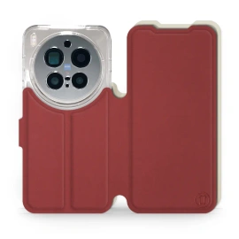 Etui Soft Touch do Vivo X300 pro - wzór Zachodząca czerwień z platyną