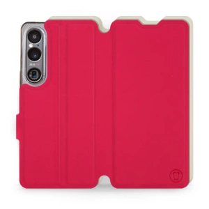 Etui Soft Touch do Sony Xperia 1 VI - wzór Żywa czerwień z platyną