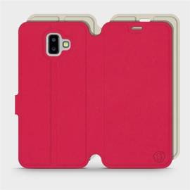 Etui Soft Touch do Samsung Galaxy J6 Plus 2018 - wzór Żywa czerwień z platyną