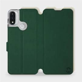 Etui Soft Touch do Motorola Moto E20 - wzór Miejska zieleń z platyną