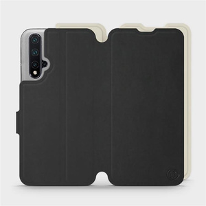 Etui Soft Touch do Huawei Honor 20 - wzór Satynowa czerń z platyną