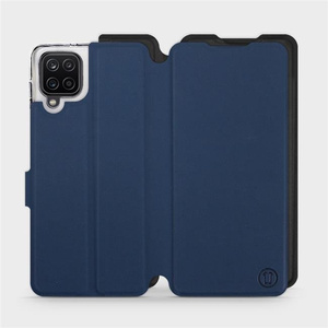 Etui Soft Touch do Samsung Galaxy A12 - wzór Głęboki granat z czernią