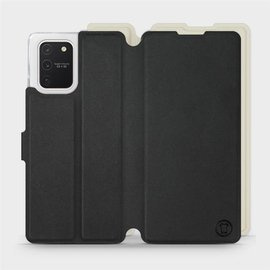 Etui Soft Touch do Samsung Galaxy S10 Lite - wzór Satynowa czerń z platyną