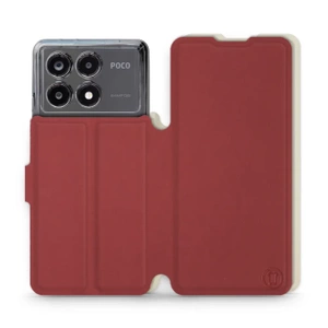 Etui Soft Touch do Xiaomi POCO X6 Pro - wzór Zachodząca czerwień z platyną