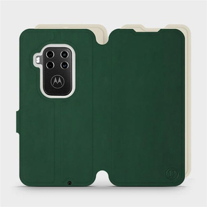 Etui Soft Touch do Motorola One Zoom - wzór Miejska zieleń z platyną