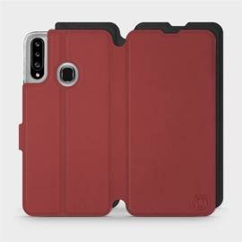 Etui Soft Touch do Samsung Galaxy A20S - wzór Zachodząca czerwień z czernią