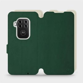 Etui Soft Touch do Motorola One Zoom - wzór Miejska zieleń z platyną