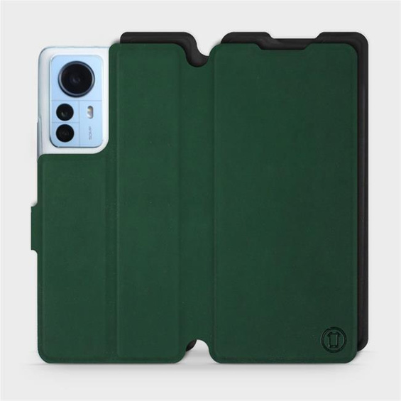 Etui Soft Touch do Xiaomi 12 Pro - wzór Miejska zieleń z czernią