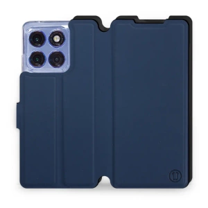 Etui Soft Touch do Motorola Edge 60 Pro - wzór Głęboki granat z czernią