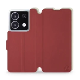 Etui Soft Touch do Xiaomi POCO X6 - wzór Zachodząca czerwień z platyną