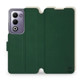 Etui Soft Touch do OPPO A5m - wzór Miejska zieleń z platyną