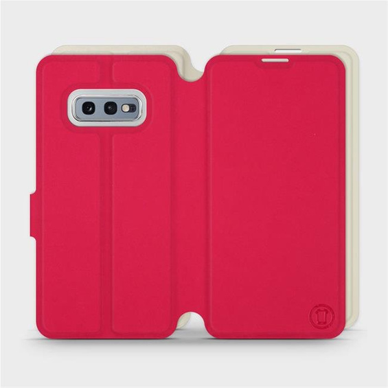 Etui Soft Touch do Samsung Galaxy S10e - wzór Żywa czerwień z platyną
